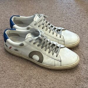 Oliver Cabell White and Blue Casual Sneakers